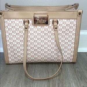 Y2K Juicy Couture Monogram Beige and Cream Tote